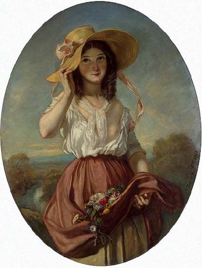  Girl with flowers